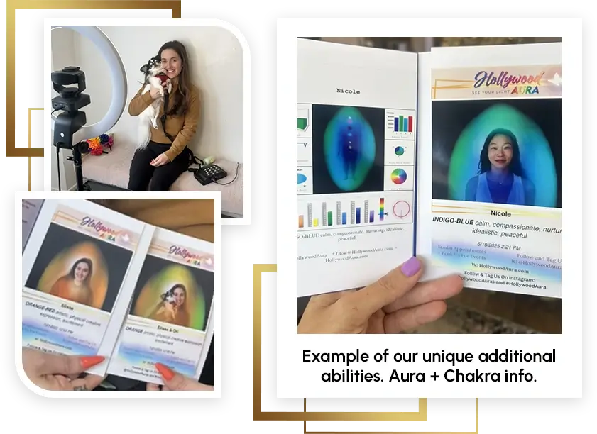 Pet Aura Photography Los Angeles - Hollywood Aura Photography. Chakra levels scan, aura readings, crystals.